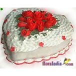 Heart shape pineapple cake