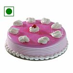 Half Kg. Eggless Strawberry Cake