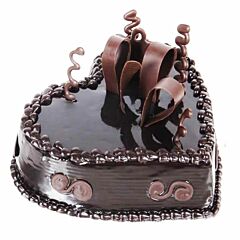 heart shape chocolate truffle cake