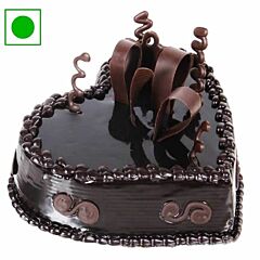 heart shape eggless chocolate cake