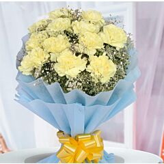 Flower Bunch of Yellow Carnations