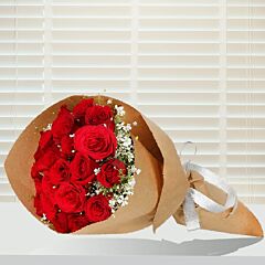 Flower Bouquet of Red Roses 
