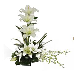 Arrangement of Asiatic Lilies and Orchids